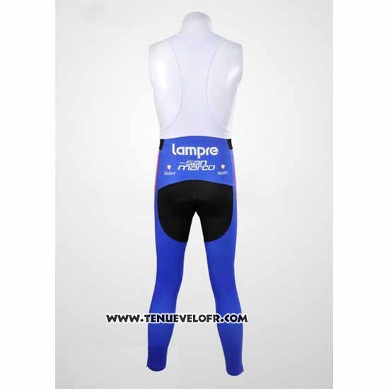 2012 Maillot Ciclismo Lampre ISD Rose et Azur Manches Longues et Cuissard